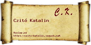 Czitó Katalin névjegykártya