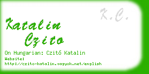 katalin czito business card